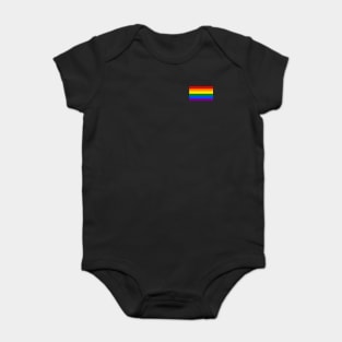 Gay Pride Flag - Minimalist Baby Bodysuit